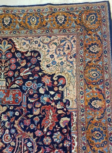 Tapis Kashan Mortachem en Laine, Iran 19e siècle - Tapisserie & Tapis Style 