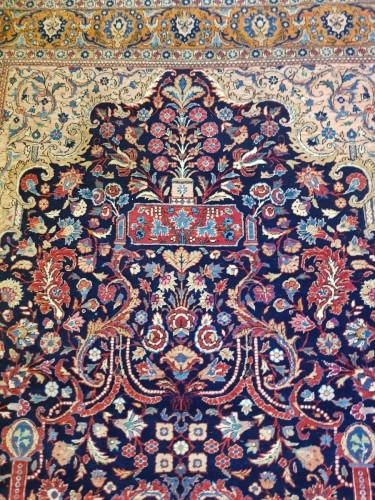 Tapis Kashan Mortachem en Laine, Iran 19e siècle - Galerie Buter