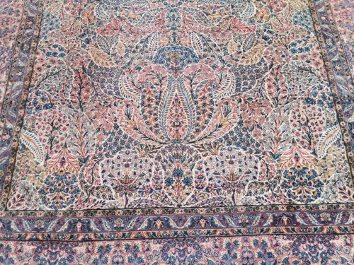 Tapis Kirman en laine kork, Iran époque su Shah - Tapisserie & Tapis Style 
