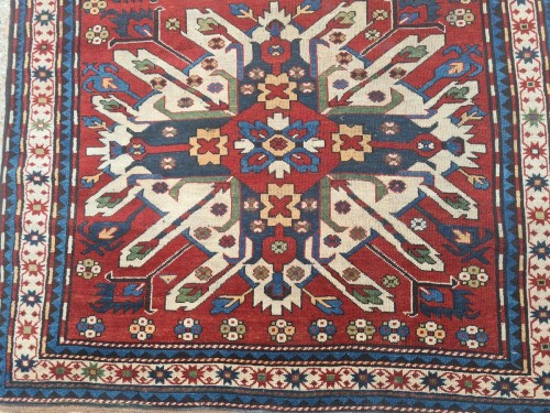 Tapis Kazak Adler aux aigles, Caucase vers 1870 - Tapisserie & Tapis Style 