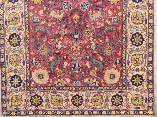 Tapis Kum-kapu signé par Kapukian et Benjamian, 19e siècle - Tapisserie & Tapis Style 