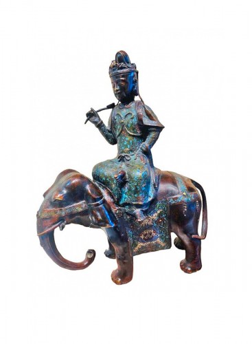 Bronze Kwanin au sceptre, Japon 19e siècle