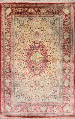 Ghoum silk carpet, Iran, Shah period, circa 1970