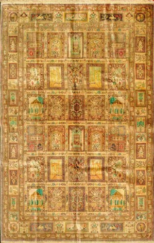 Ghoum silk carpet, Iran signed Maitre Mohammad Jamchidi