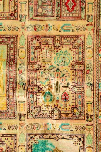 Tapestry & Carpet  - Ghoum silk carpet, Iran signed Maitre Mohammad Jamchidi