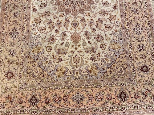 Tapis Ispahan en laine, Iran époque du Shah - Tapisserie & Tapis Style 