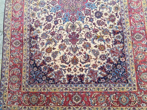 Tapis Ispahan Hekmatnejad, Iran époque du Shah - Tapisserie & Tapis Style 