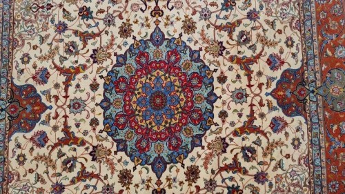 Tapis Tabriz en laine et soie vers 1970 - Galerie Buter