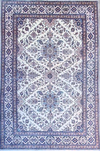 Tapis Nain Shisla en laine, Iran époque du Shah