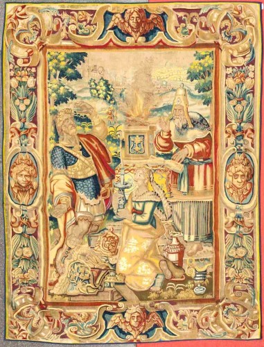 « le sacrifice de David » Tapisserie de Bruxelles début du XVIIe siècle