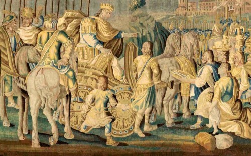 Louis XIV - Triomphe d'Artémise Ière, tapisserie du 17e siècle de la Manufacture de Felletin