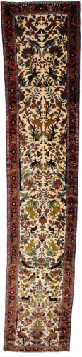 Tapis Bidjar en velours de laine Kork, Iran XXe siècle