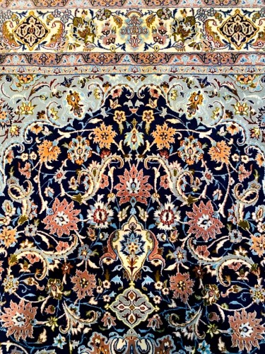 XXe siècle - Tapis Ispahan en laine et soie, Iran vers 1950