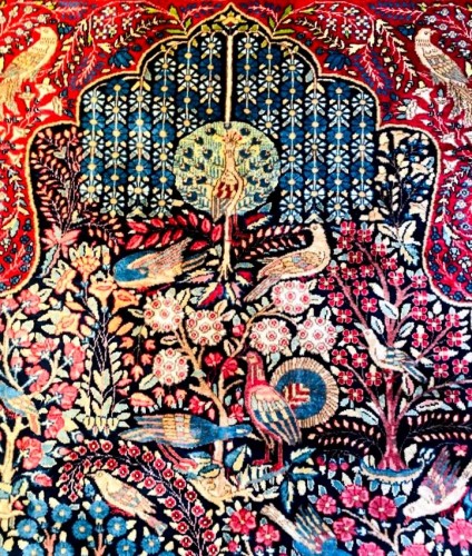 Tapis Kirman en laine, Iran années 1930/1940 - Tapisserie & Tapis Style 