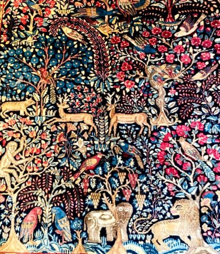 XXe siècle - Tapis Kirman en laine, Iran années 1930/1940