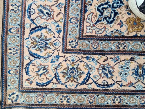 Tapis Naïn en laine d’époque du Shah, Iran vers 1970 - Tapisserie & Tapis Style 