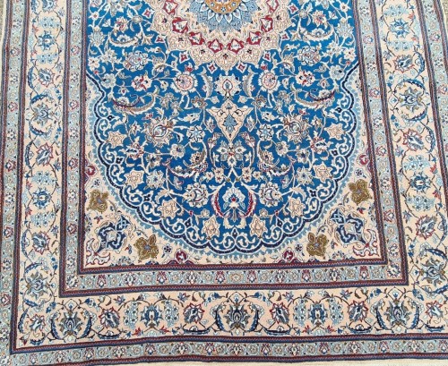 XXe siècle - Tapis Naïn en laine d’époque du Shah, Iran vers 1970