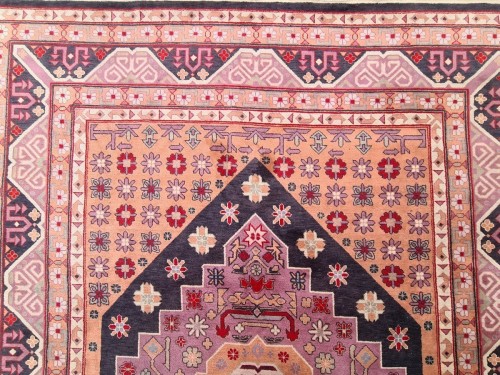 Tapis Samarcande en laine, Chine-Russie année 1950 - Tapisserie & Tapis Style 