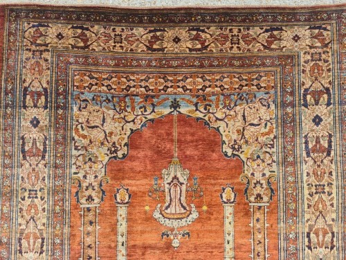 XIXe siècle - Tapis Tabriz en soie, Haji Jalili Ira vers 1870