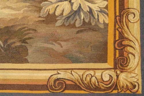 XIXe siècle - Tapisserie d’Aubusson fin 19e Siècle en laine et en soie