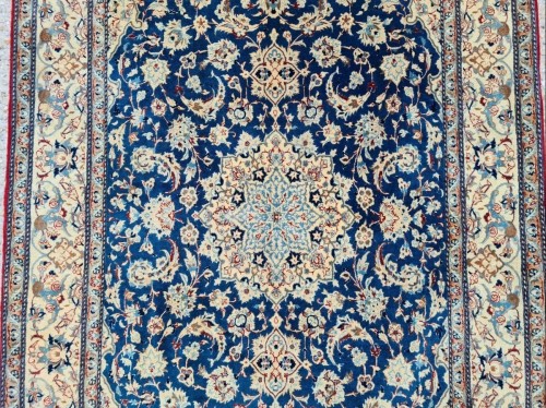 Tapis Naïn Abibian en laine et soie – Iran vers 1950 - Tapisserie & Tapis Style 