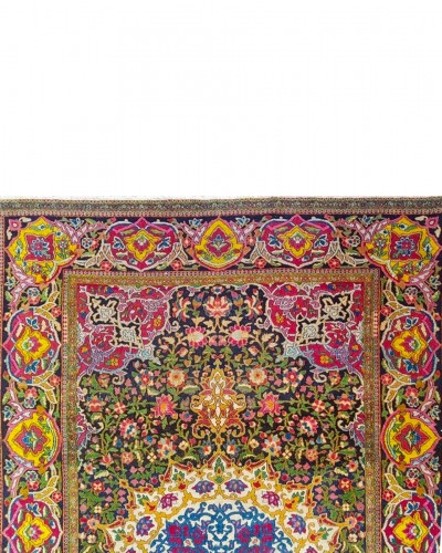 Persian carpet from Teheran in Kork wool late 19th century