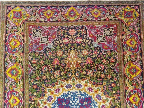 Tapestry & Carpet  - Persian carpet from Teheran in Kork wool late 19th century