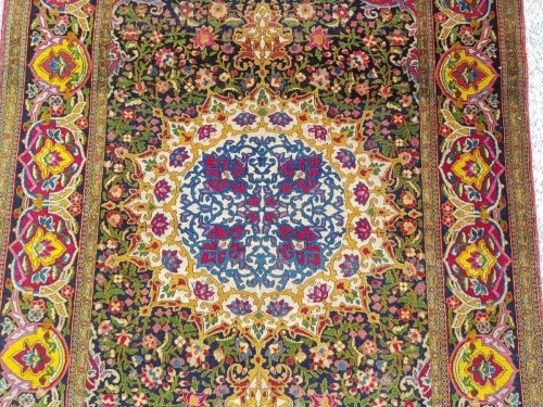 Persian carpet from Teheran in Kork wool late 19th century - 