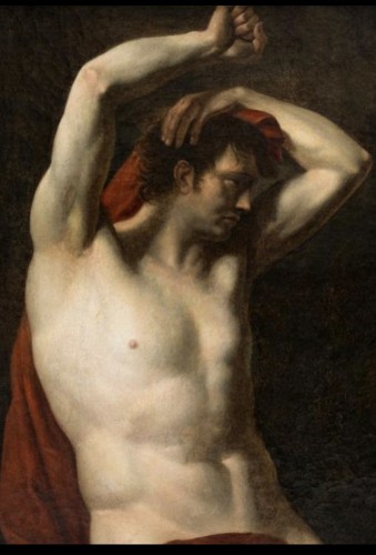 Nu masculin, école de Jacques-Louis David (1748-1825)