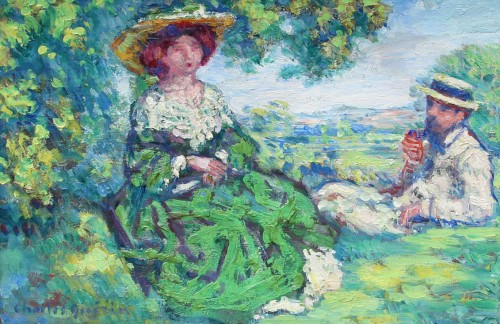 Charles-François-Prosper Guérin (1875-1939) - Elegant woman in hat - Paintings & Drawings Style 
