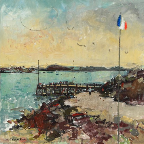 Jean Commère (1920-1986) - The pier at Chausey