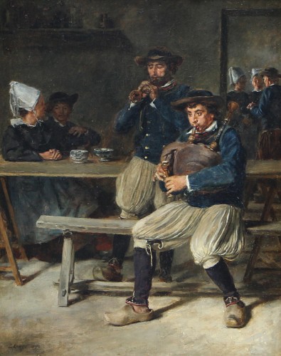 Lucien Alphonse Gros (1845-1913) - Breton Sonneurs