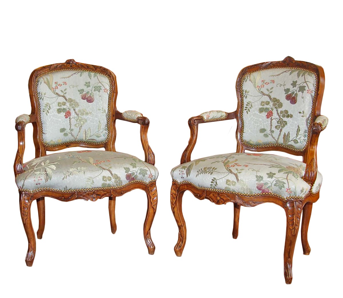 Handvol Kleuterschool helpen Pair of cabriolet armchairs Louis XV - Ref.67000