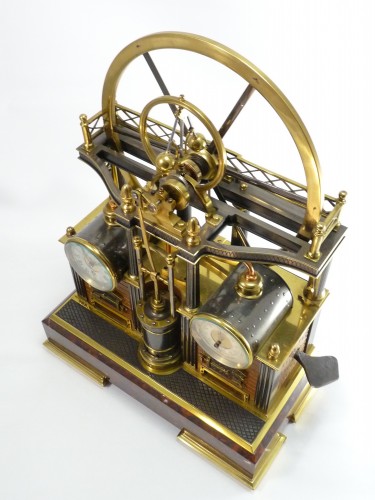 19th century - French industrial clock : automaton steam machine