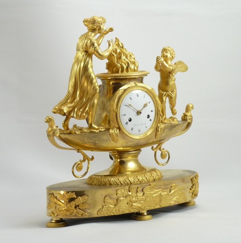 Pendule Directoire Vénus et Cupidon par Roche à Marseille - Horlogerie Style Directoire