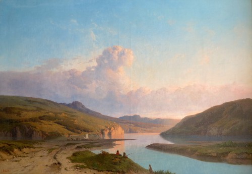 Alphonse Robert (1807–1885) - Fleuve d’Italie - Tableaux et dessins Style Louis-Philippe