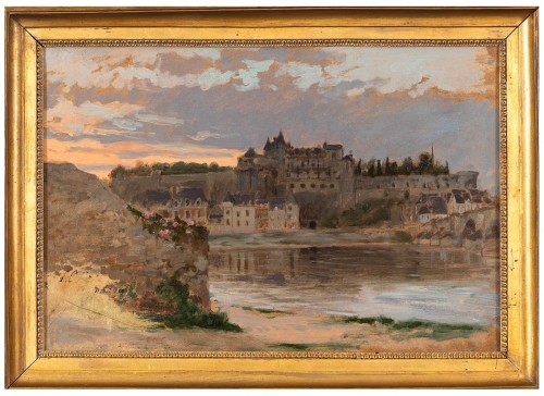 19th Century French School - Panorama Of The Royal Castle Of Amboise