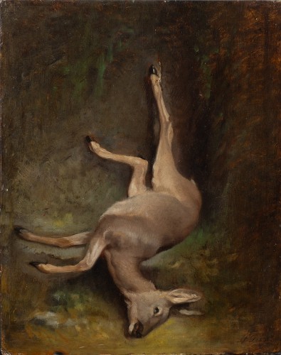 Friedrich Gauermann (1807–1862) - Trophée à la biche - Tableaux et dessins Style Restauration - Charles X