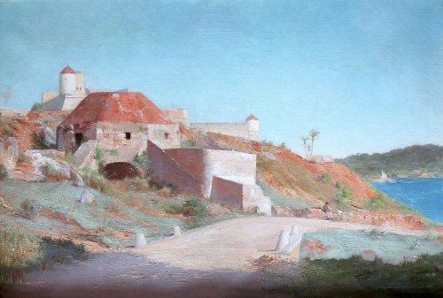 Pierre Gabriel de Truchis de Varennes (1858–1925) - Villefranche-sur-mer - Paintings & Drawings Style Napoléon III