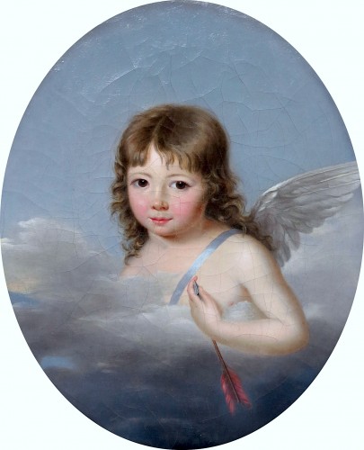 Cupidon tenant sa flèche, attribué à Louis Marie Sicard dit Sicardi (1743–1825) - Tableaux et dessins Style Empire