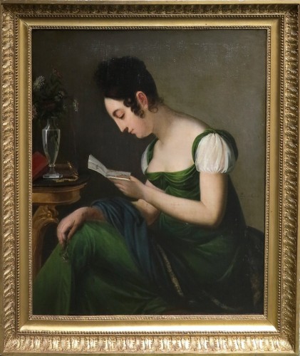 Louise Hersent, née Mauduit (1784–1862) - Une jeune femme lisant une lettre