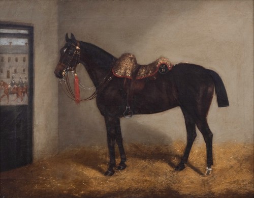 John Dalby (1810–1865) - Cheval du régiment du 20e Hussards britannique - Tableaux et dessins Style Napoléon III