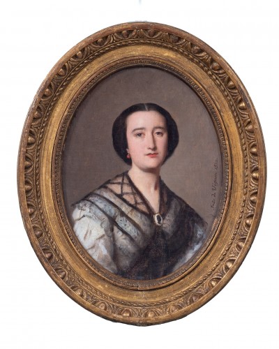 Jules de Vignon (1815–1885) - Portrait de femme au camée