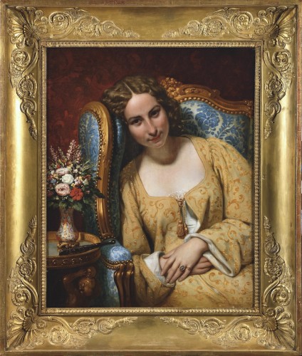 Joseph-Désiré Court (1797–1865) - Femme blottie dans une bergère