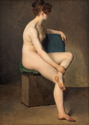 The model in the studio, School of Jacques-Louis David  - Paintings & Drawings Style Restauration - Charles X