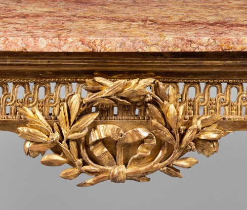 Furniture  - Neoclassical gilded wood console table