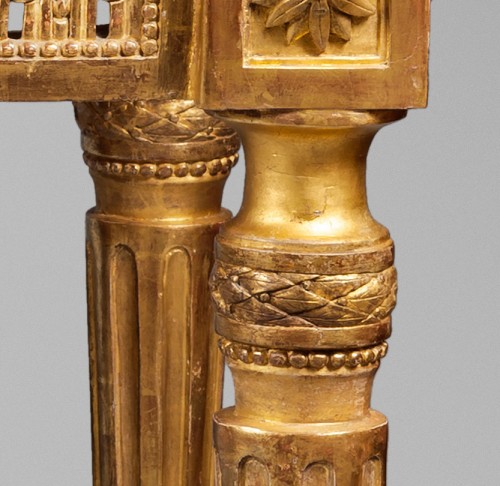 Neoclassical gilded wood console table - 