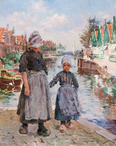 Marie Lucas-Robiquet (1858-1959) Mother and daughter in Volendam