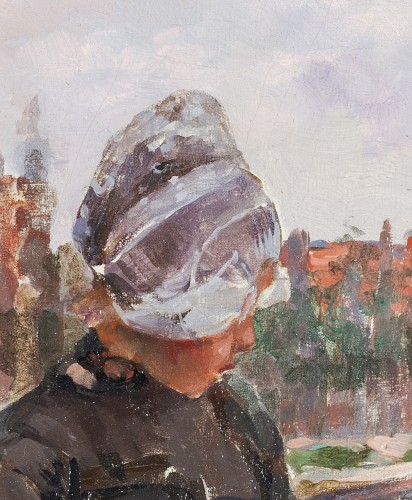 Marie Lucas-Robiquet (1858-1959) Mère et fille à Volendam - 