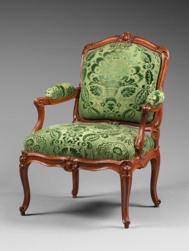 Paire de Fauteuils à la Reine et à châssis d’Epoque Louis XV - Sièges Style Louis XV